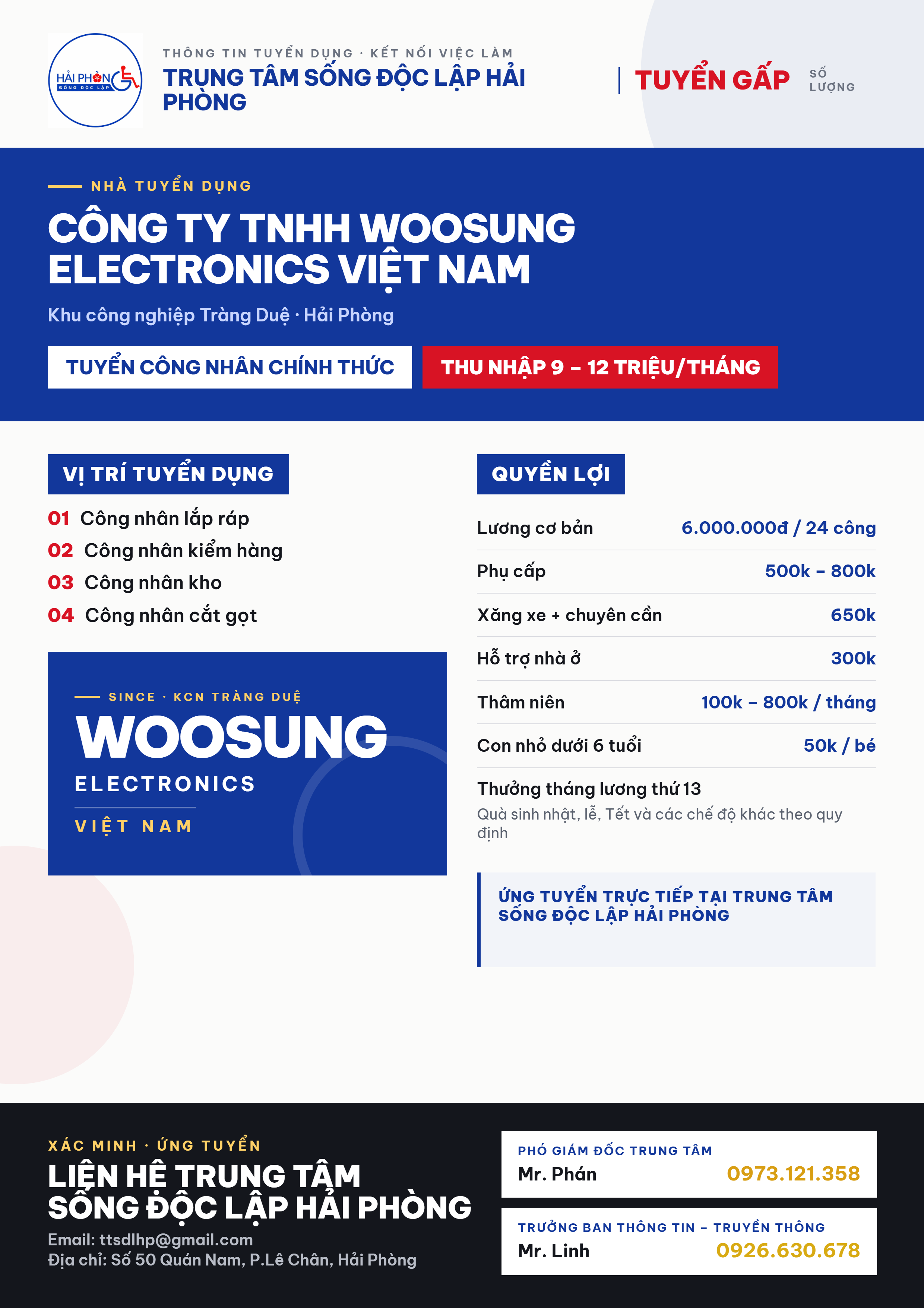 📢 Công ty TNHH Woosung Electronics Việt Nam — 1