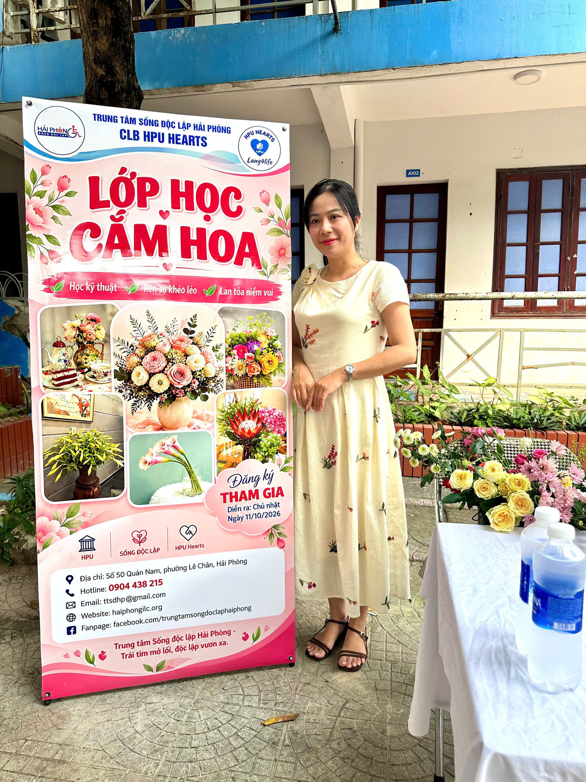 Lớp học Cắm hoa và hoạt động chào mừng Ngày Phụ nữ Việt Nam 20/10 — 2